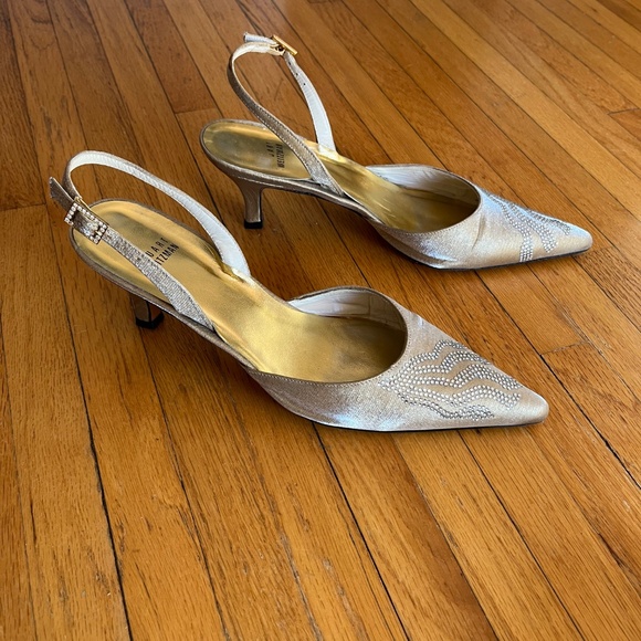 Perfect for the holidays! STUART WEITZMAN Slingback Shoes & Clutch Purse - Picture 4 of 8